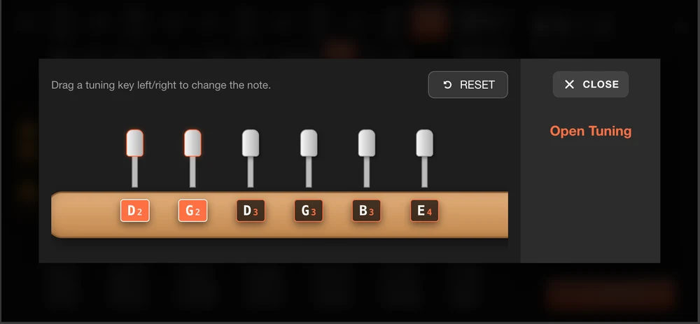 Open tuning - computed chord positions